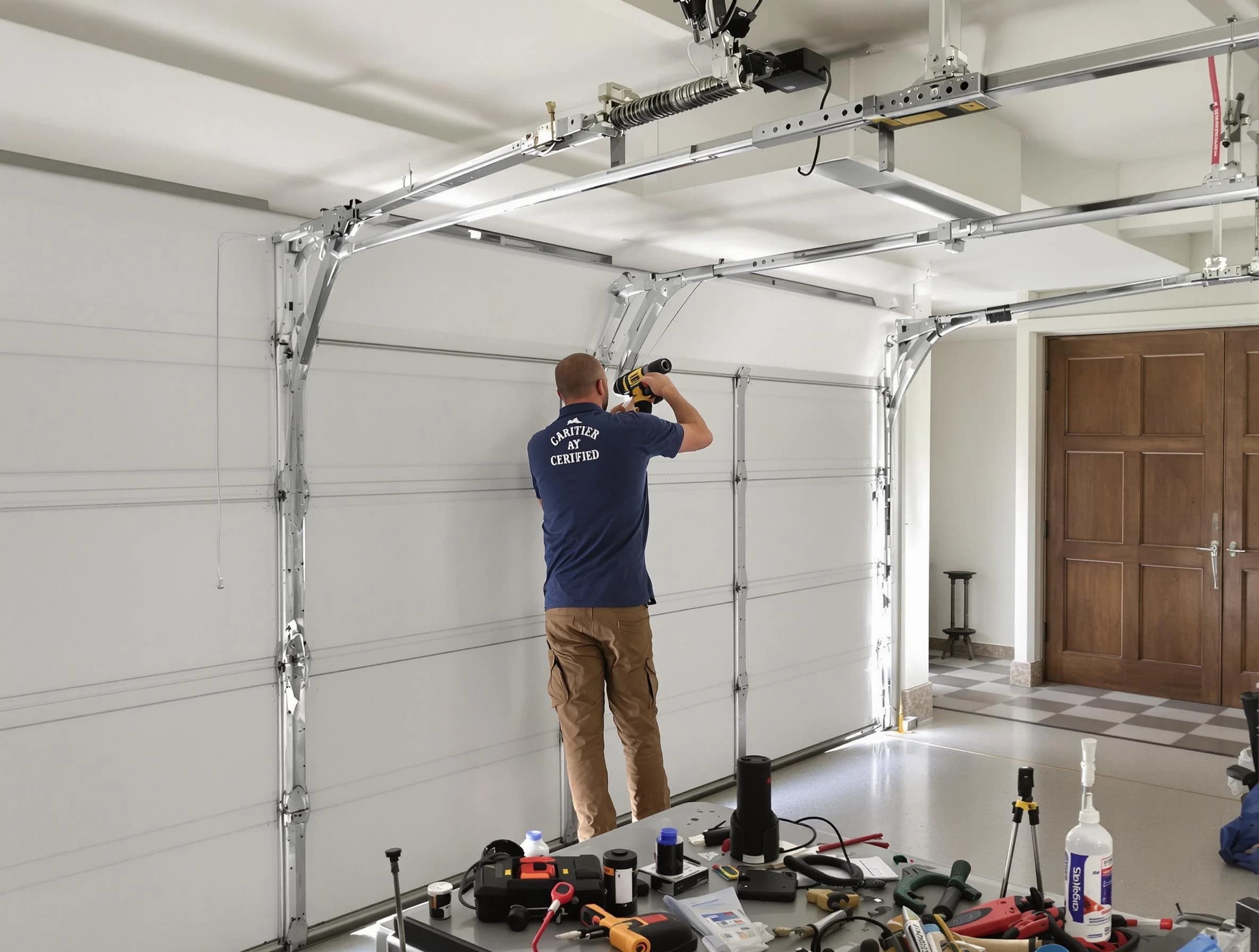 Exeter Garage Door Repair certified technician performing precision garage door repair in Exeter