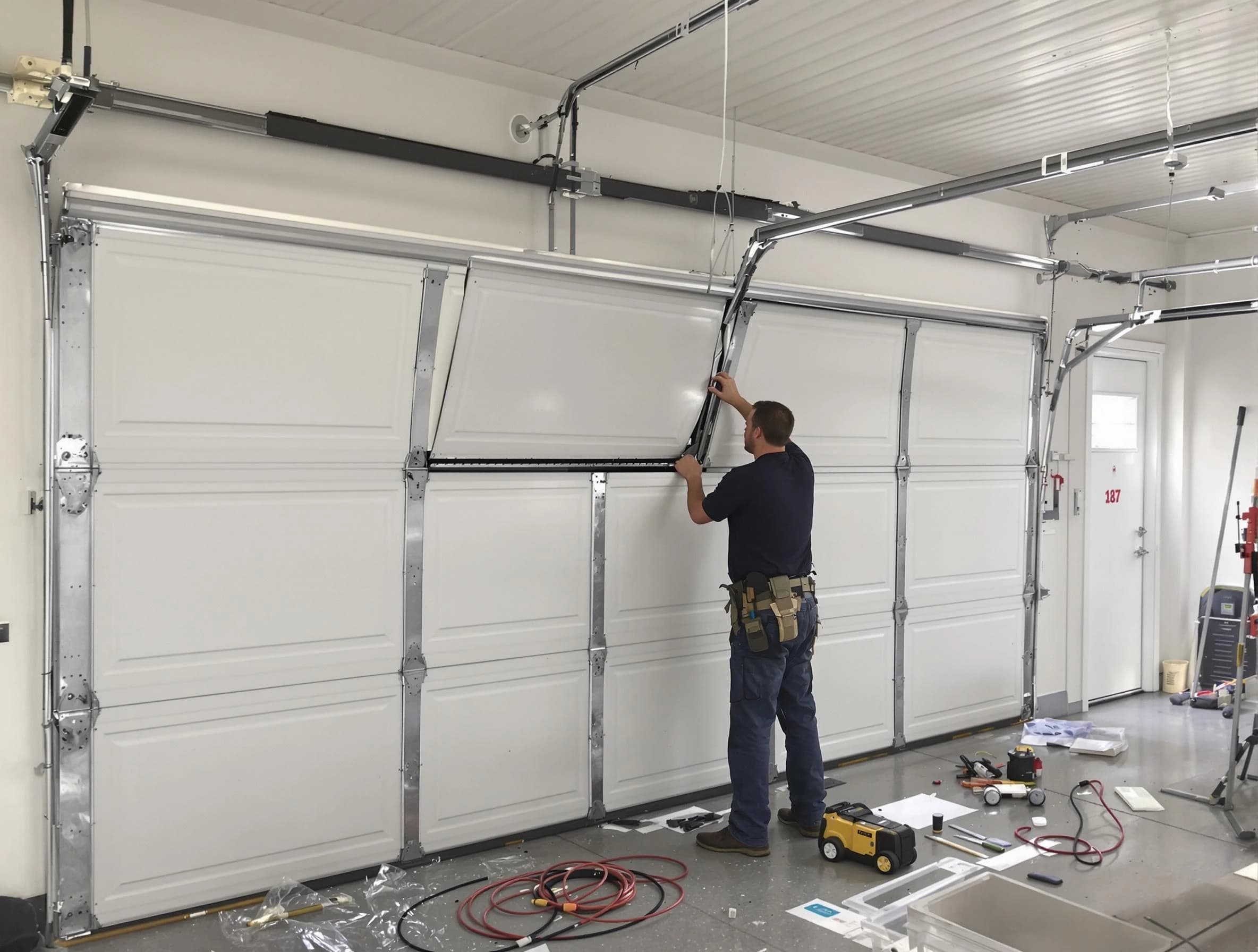 Garage Door Section Replacement in Exeter