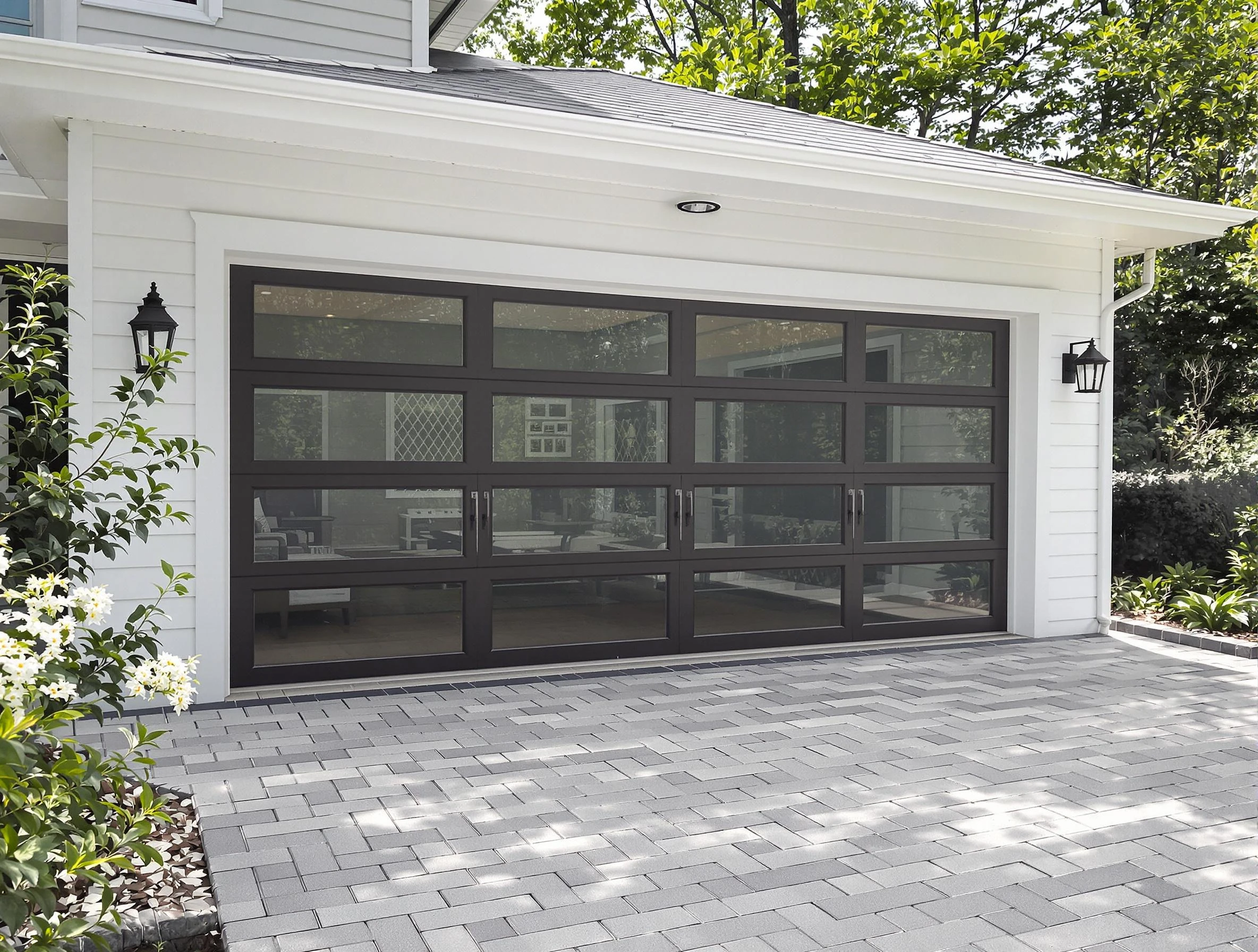 Exeter Garage Door Repair design specialist presenting custom garage door options to Exeter homeowner